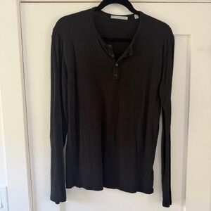 Vince Men’s Black Long Sleeve Henley